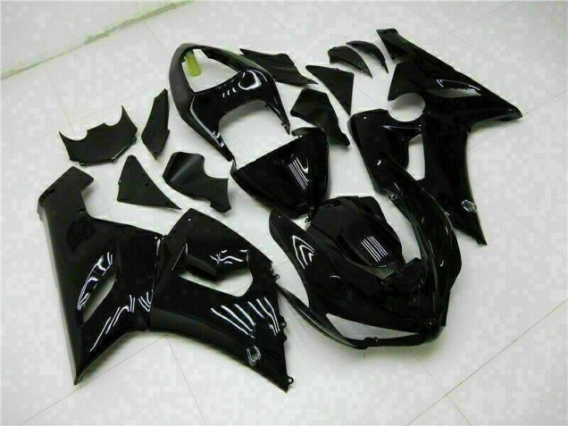 2005-2006 Glossy Black Kawasaki ZX6R Motor Fairings