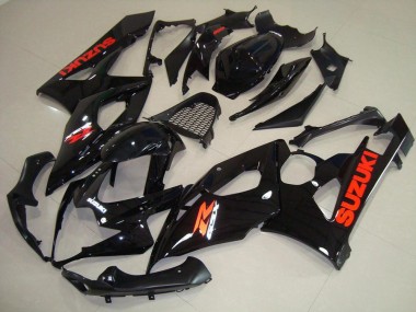 2005-2006 Glossy Black Red Sticker Suzuki GSXR 1000 Bike Fairing