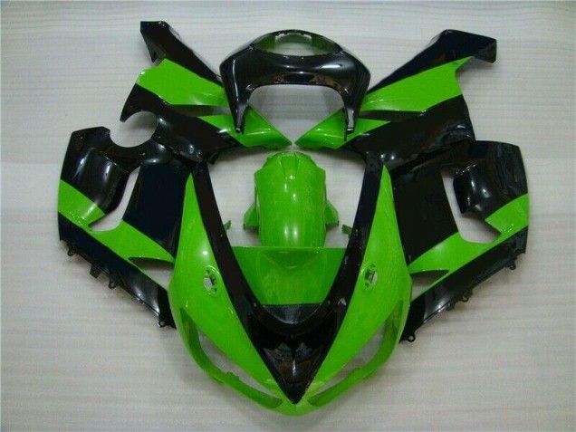 2005-2006 Green Black Kawasaki ZX6R Motorbike Fairing 2005-2006 Green Black Kawasaki ZX6R Motorbike Fairing