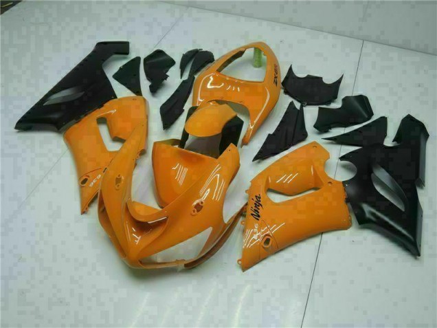 2005-2006 Orange Kawasaki ZX6R Bike Fairing 2005-2006 Orange Kawasaki ZX6R Bike Fairing