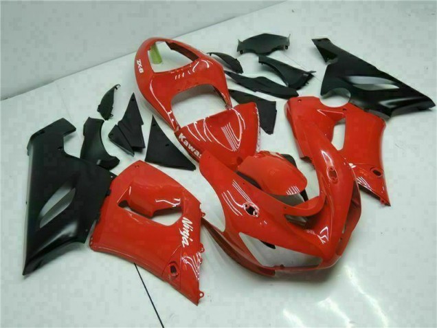 2005-2006 Red Kawasaki ZX6R Bike Fairing Kit 2005-2006 Red Kawasaki ZX6R Bike Fairing Kit