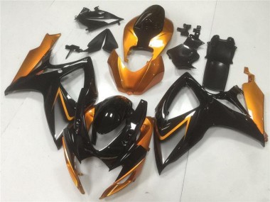 2006-2007 Black Orange Suzuki GSXR 600/750 Motor Fairings
