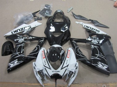 2006-2007 Black White Corona Extra Motul Suzuki GSXR600 Motorcycle Fairings