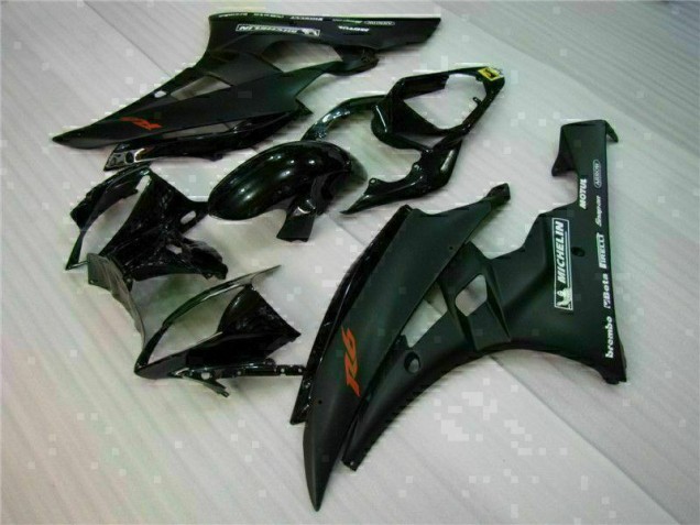 2006-2007 Black Yamaha YZF R6 Motorbike Fairing Kits 2006-2007 Black Yamaha YZF R6 Motorbike Fairing Kits
