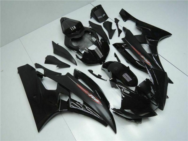2006-2007 Black Yamaha YZF R6 Motorbike Fairings 2006-2007 Black Yamaha YZF R6 Motorbike Fairings