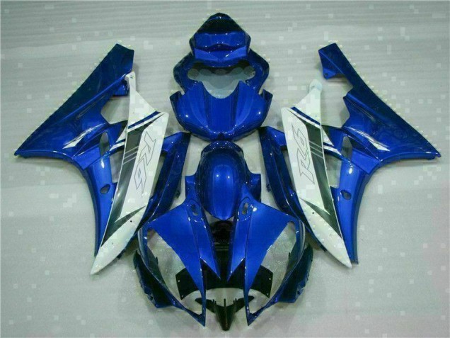 2006-2007 Blue White Yamaha YZF R6 Bike Fairings 2006-2007 Blue White Yamaha YZF R6 Bike Fairings