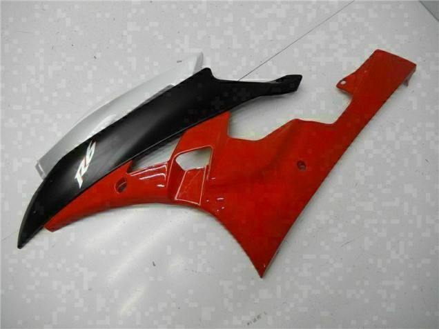 2006-2007 Red Black Yamaha YZF R6 Motorcycle Fairings Kits