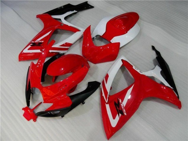 2006-2007 Red White Suzuki GSXR 600/750 Motorbike Fairing