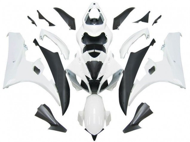 2006-2007 White Black Yamaha YZF R6 Motorcycle Fairings
