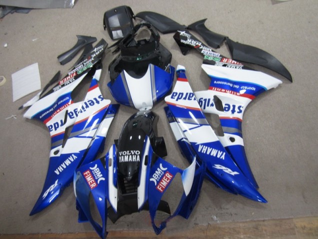 2006-2007 White Blue Sterilgarda Volvo Yamaha YZF R6 Motorcycle Fairings 2006-2007 White Blue Sterilgarda Volvo Yamaha YZF R6 Motorcycle Fairings