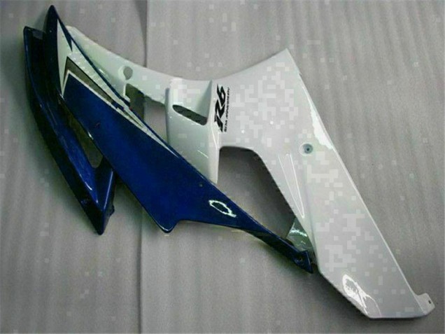 2006-2007 White Blue Yamaha YZF R6 Bike Fairings 2006-2007 White Blue Yamaha YZF R6 Bike Fairings