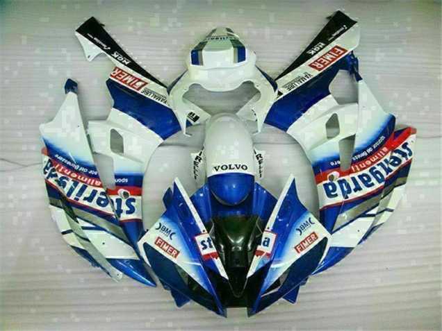 2006-2007 White Blue Yamaha YZF R6 Motorbike Fairing 2006-2007 White Blue Yamaha YZF R6 Motorbike Fairing