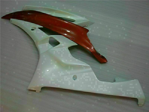 2006-2007 White Brown Yamaha YZF R6 Motorcycle Fairings 2006-2007 White Brown Yamaha YZF R6 Motorcycle Fairings