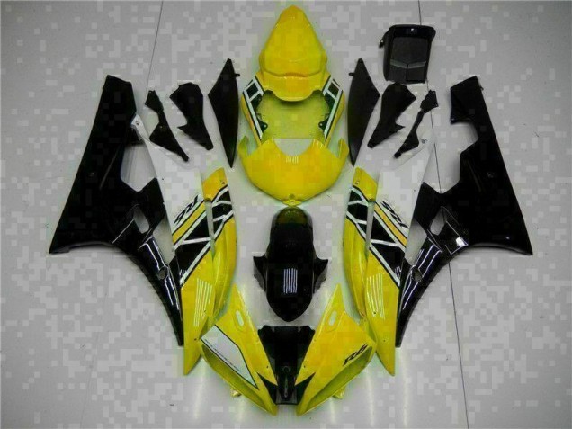 2006-2007 Yellow Black Yamaha YZF R6 Motorcycle Fairing Kit 2006-2007 Yellow Black Yamaha YZF R6 Motorcycle Fairing Kit