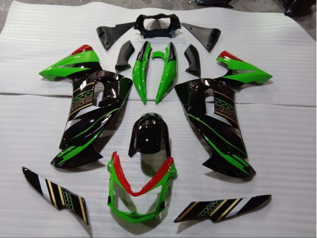 2006-2008 Green Black Kawasaki EX650 Bike Fairings 2006-2008 Green Black Kawasaki EX650 Bike Fairings