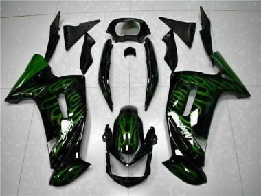 2006-2008 Green Flame Kawasaki EX650 Motorcycle Fairing Kits