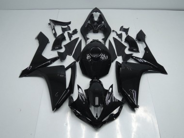 2007-2008 Glossy Black Yamaha YZF R1 Motorcycle Fairing Kit