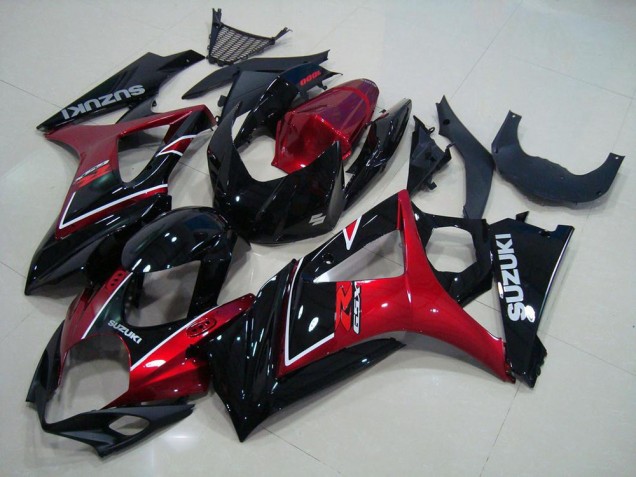 2007-2008 Red Black Suzuki GSXR 1000 K7 Moto Fairings 2007-2008 Red Black Suzuki GSXR 1000 K7 Moto Fairings