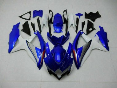 2008-2010 Blue White Suzuki GSXR 600/750 Motorcycle Fairing Kit