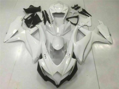 2008-2010 White Suzuki GSXR 600/750 Motorcycle Fairings
