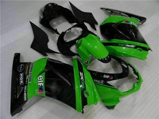 2008-2012 Black Green Kawasaki EX250 Motorcycle Fairings