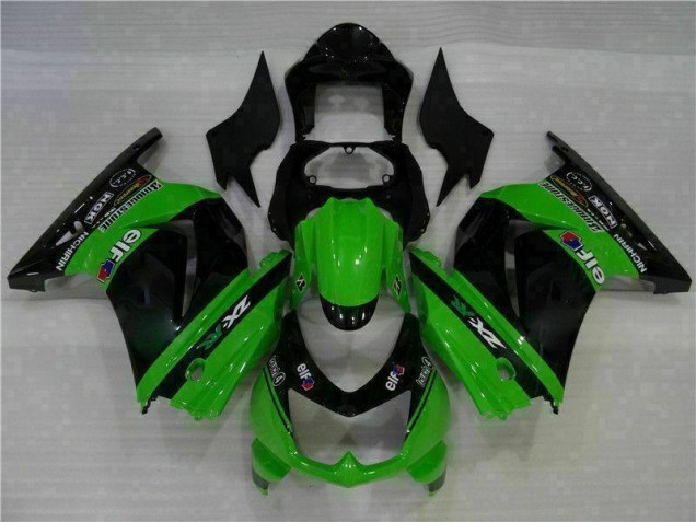 2008-2012 Black Green Kawasaki EX250 Motorcycle Fairings