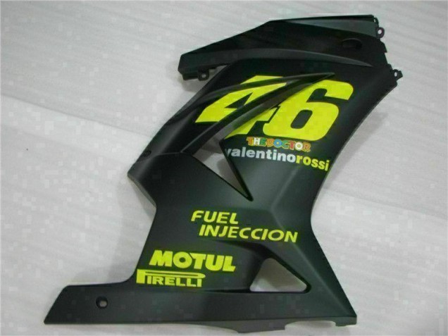 2008-2012 Black Yellow 46 Kawasaki EX250 Motorcycle Fairings Kit