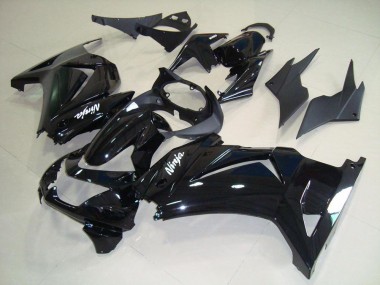 2008-2012 Glossy Black Kawasaki ZX250R Replacement Fairings