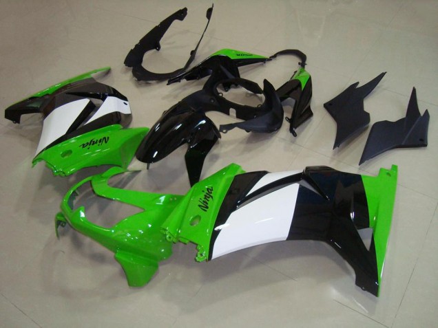 2008-2012 Green White Black Kawasaki ZX250R Replacement Motorcycle Fairings 2008-2012 Green White Black Kawasaki ZX250R Replacement Motorcycle Fairings