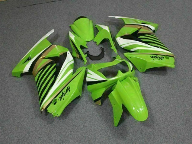 2008-2012 Green White Black Ninja Kawasaki EX250 Replacement Motorcycle Fairings