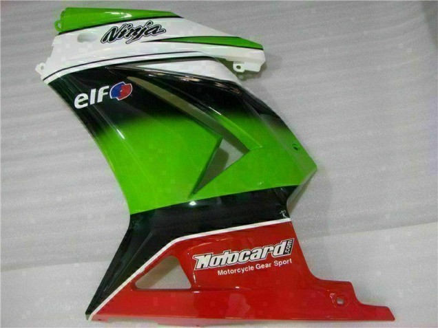 2008-2012 White Green Black Ninja Kawasaki EX250 Motorbike Fairing