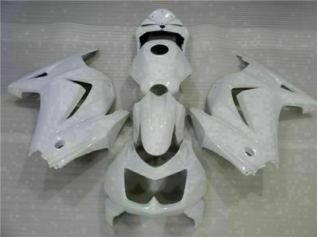 2008-2012 White Kawasaki EX250 Motorcycle Replacement Fairings