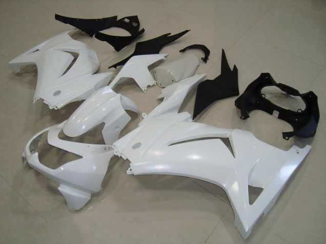 2008-2012 White Kawasaki ZX250R Motorcycle Fairings
