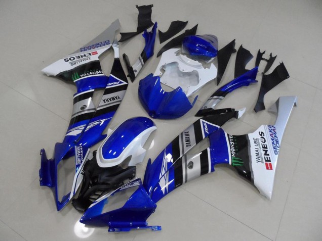 2008-2016 Blue White ENEOS Yamaha YZF R6 Bike Fairings