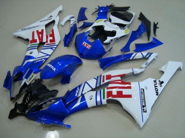 2008-2016 Blue White Red Fiat Yamaha YZF R6 Moto Fairings