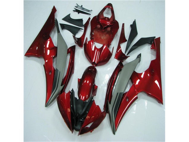 2008-2016 Red Grey Yamaha YZF R6 Motorcycle Fairings Kits 2008-2016 Red Grey Yamaha YZF R6 Motorcycle Fairings Kits