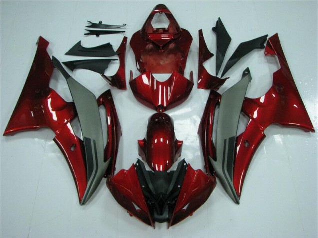 2008-2016 Red Grey Yamaha YZF R6 Motorcycle Fairings Kits 2008-2016 Red Grey Yamaha YZF R6 Motorcycle Fairings Kits