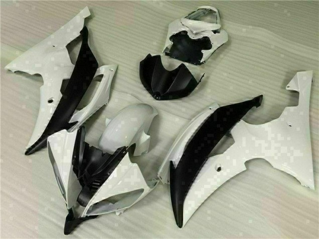 2008-2016 White Black Yamaha YZF R6 Motorcycle Fairings Kit