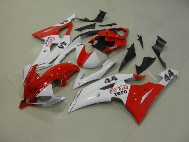 2008-2016 White Red Coca Cola Zero 44 Yamaha YZF R6 Motorcycle Replacement Fairings