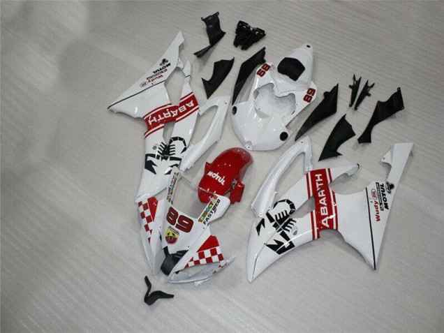 2008-2016 White Yamaha YZF R6 Motorbike Fairings