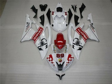 2008-2016 White Yamaha YZF R6 Motorbike Fairings