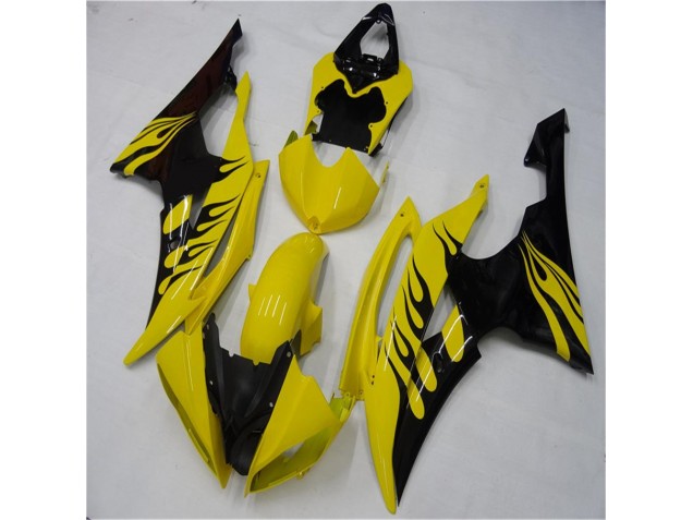 2008-2016 Yellow Black Yamaha YZF R6 Motorcycle Replacement Fairings