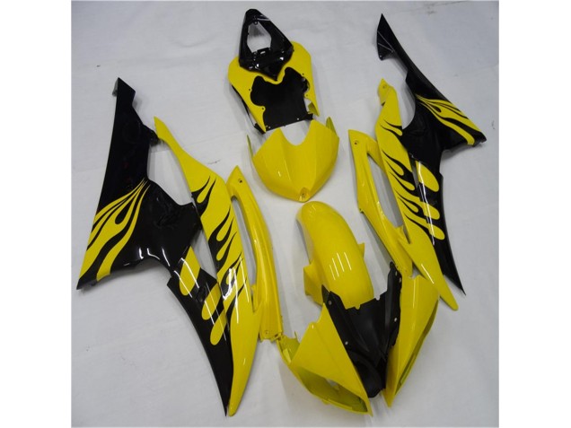 2008-2016 Yellow Black Yamaha YZF R6 Motorcycle Replacement Fairings