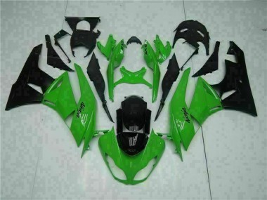 2009-2012 Black Green Kawasaki ZX6R Motorcycle Bodywork