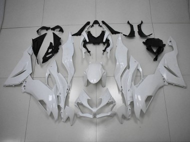 2019-2023 White Kawasaki ZX6R Motorcycle Replacement Fairings